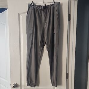 ZYIA Women's Large Charcoal/Grey Cargo Pants, Fits 10/12